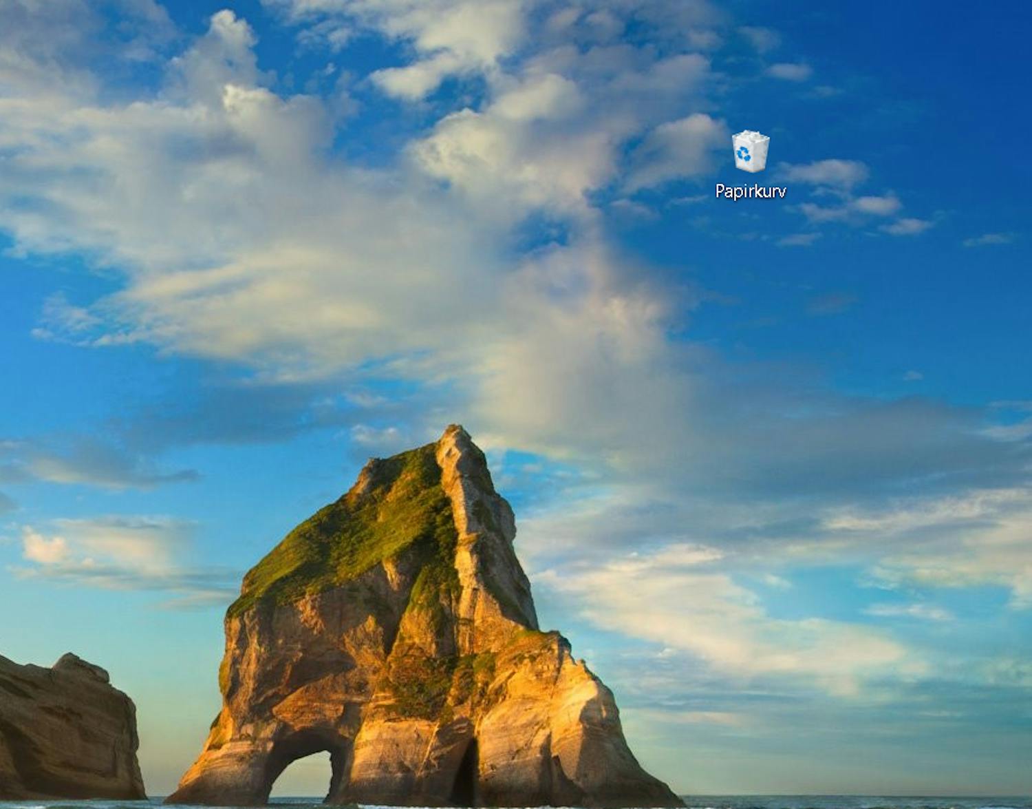 Papperskorg: Papperskorgen finns på skrivbordet i Windows